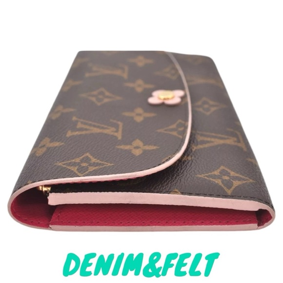 🩷LOUIS VUITTON Fuchsia Monogram Bloom Flower Emilie Long Wallet | PRELOVED EUC! - Picture 5 of 16